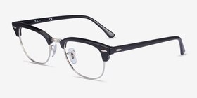 Ray-Ban RB5154 Clubmaster Noir Acetate-metal Montures de lunettes de vue d'EyeBuyDirect, Vue d'Angle