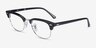 Ray-Ban RB5154 Clubmaster Black Acetate-metalEyeglass Frames from EyeBuyDirect, Angle View