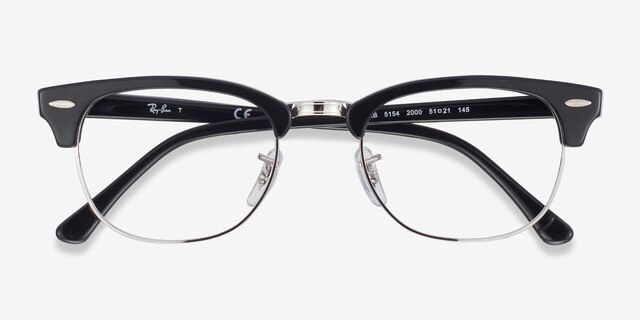 Ray-Ban RB5154 Clubmaster Black Acetate-metalEyeglass Frames from EyeBuyDirect, Closed View