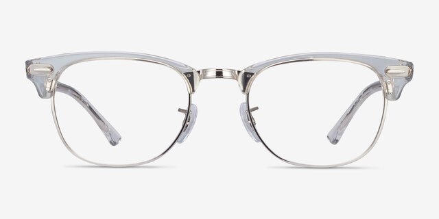 Ray-Ban RB5154 Clubmaster Clear Acetate-metalEyeglass Frames from EyeBuyDirect, Front View