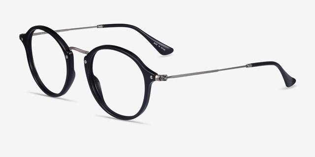 Ray-Ban RB2447V Black PlasticEyeglass Frames from EyeBuyDirect, Angle View
