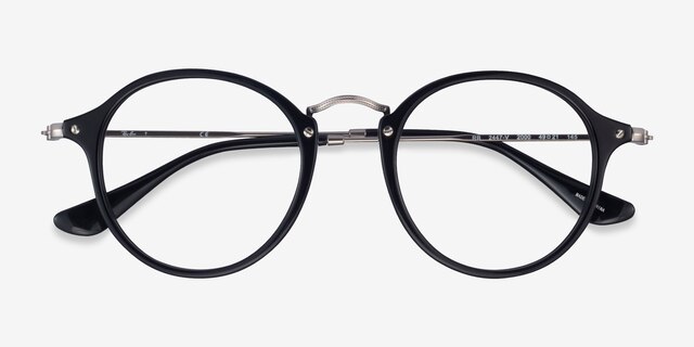Ray-Ban RB2447V Black PlasticEyeglass Frames from EyeBuyDirect, Closed View