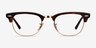 Ray-Ban RB5154 Clubmaster Gold Tortoise Acetate-metalMontures de lunettes de vue d'EyeBuyDirect, Vue de Face