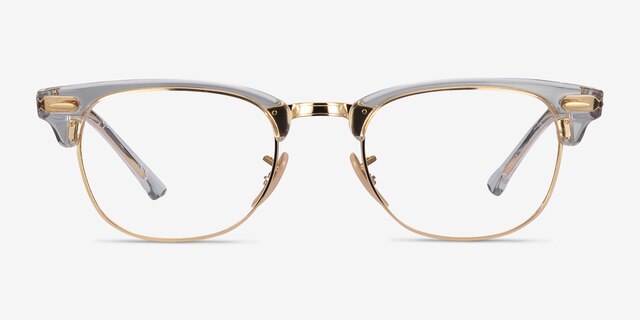 Ray-Ban RB5154 Clubmaster Gold Transparent Acetate-metalEyeglass Frames from EyeBuyDirect, Front View