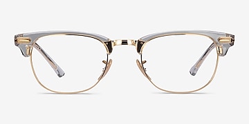 Ray-Ban RB5154 Clubmaster - Browline Transparent Frame Eyeglasses | Eyebuydirect