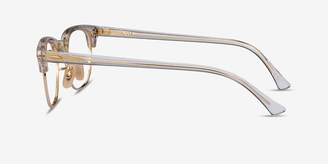Ray-Ban RB5154 Clubmaster Gold Transparent Acetate-metalEyeglass Frames from EyeBuyDirect, Side View