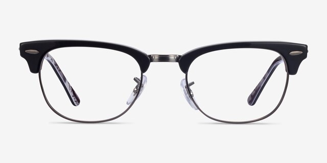 Ray-Ban RB5154 Clubmaster Black Multicolor Acetate-metalMontures de lunettes de vue d'EyeBuyDirect, Vue de Face