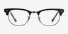 Ray-Ban RB5154 Clubmaster Black Multicolor Acetate-metalMontures de lunettes de vue d'EyeBuyDirect, Vue de Face