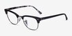 Ray-Ban RB5154 Clubmaster Black Multicolor Acetate, MetalEyeglass Frames from EyeBuyDirect, Angle View