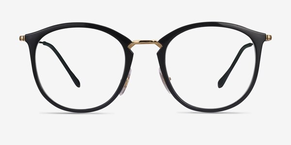 Ray-Ban RB7140 Black Gold Plastic-metal Eyeglass Frames