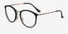 Ray-Ban RB7140 Black Gold Plastic-metalEyeglass Frames from EyeBuyDirect, Angle View