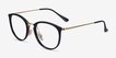 Ray-Ban RB7140 Black Gold Plastic, MetalEyeglass Frames from EyeBuyDirect, Angle View