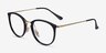 Ray-Ban RB7140 Black Gold Plastic-metalEyeglass Frames from EyeBuyDirect, Angle View