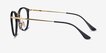 Ray-Ban RB7140 Black Gold Plastic, MetalEyeglass Frames from EyeBuyDirect, Side View