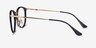 Ray-Ban RB7140 Black Gold Plastic-metalEyeglass Frames from EyeBuyDirect, Side View