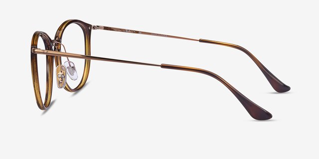 Ray-Ban RB7140 Tortoise Plastic-metalEyeglass Frames from EyeBuyDirect, Side View