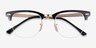 Ray-Ban RB3716VM Black Gold MetalEyeglass Frames from EyeBuyDirect, Closed View