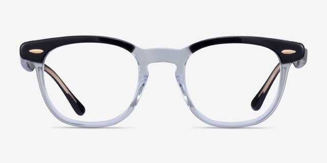 Ray-Ban RB5398 Hawkeye Black Clear AcetateEyeglass Frames from EyeBuyDirect, Front View