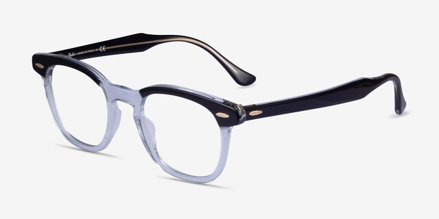 Ray-Ban RB5398 Hawkeye Black Clear AcetateEyeglass Frames from EyeBuyDirect, Angle View