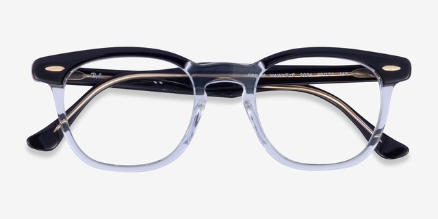 Ray-Ban RB5398 Hawkeye Black Clear AcetateEyeglass Frames from EyeBuyDirect, Closed View