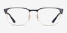 Ray-Ban RB6363 Black Gold MétalMontures de lunettes de vue d'EyeBuyDirect, Vue de Face