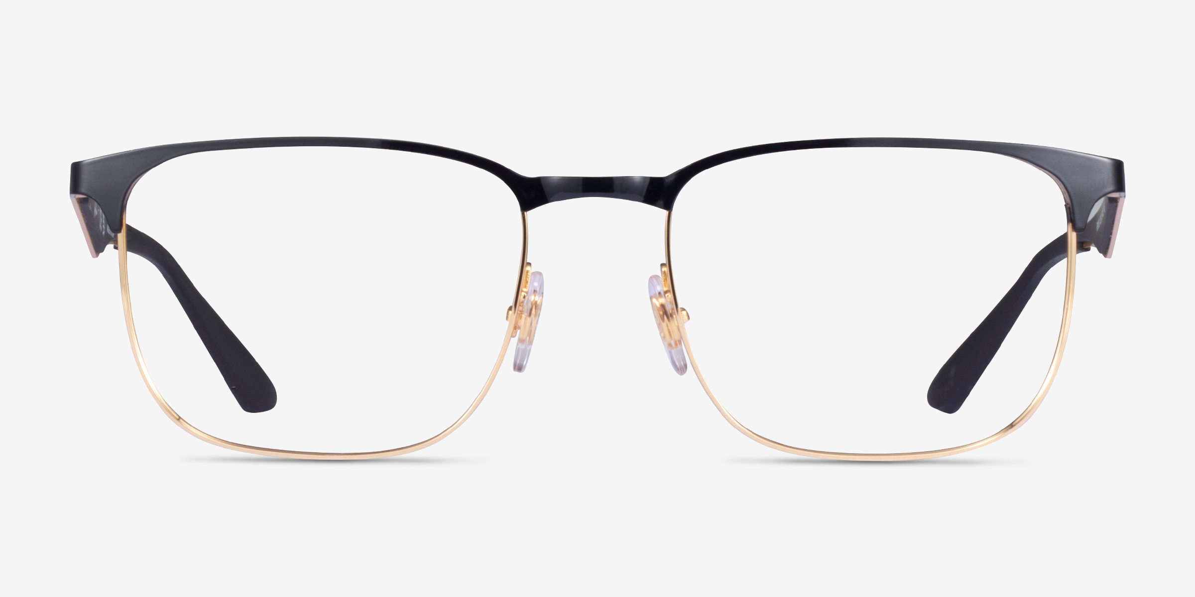 Ray-Ban RB6363 - Square Black Gold Frame Eyeglasses | Eyebuydirect Canada