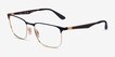 Ray-Ban RB6363 Black Gold MetalEyeglass Frames from EyeBuyDirect, Angle View