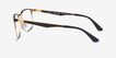 Ray-Ban RB6363 Black Gold MetalEyeglass Frames from EyeBuyDirect, Side View