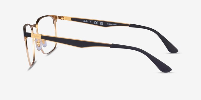 Ray-Ban RB6363 Black Gold MétalMontures de lunettes de vue d'EyeBuyDirect, Vue de Côté