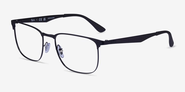 Ray-Ban RB6363 Matte Black MetalEyeglass Frames from EyeBuyDirect, Angle View