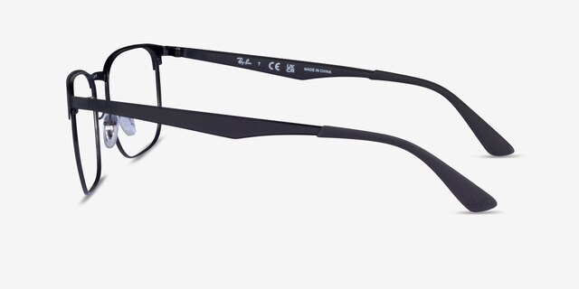 Ray-Ban RB6363 Matte Black MetalEyeglass Frames from EyeBuyDirect, Side View