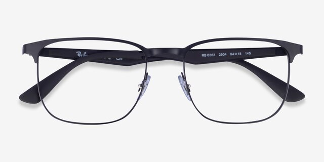 Ray-Ban RB6363 Matte Black MetalEyeglass Frames from EyeBuyDirect, Closed View