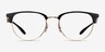 Ray-Ban RB6396 Black Gold AcetateEyeglass Frames from EyeBuyDirect, Front View