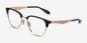 Ray-Ban RB6396 Black Gold AcetateEyeglass Frames from EyeBuyDirect, Angle View