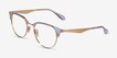 Ray-Ban RB6396 Clear Gold MetalEyeglass Frames from EyeBuyDirect, Angle View