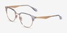 Ray-Ban RB6396 Clear Gold AcetateEyeglass Frames from EyeBuyDirect, Angle View
