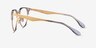 Ray-Ban RB6396 Clear Gold AcetateEyeglass Frames from EyeBuyDirect, Side View