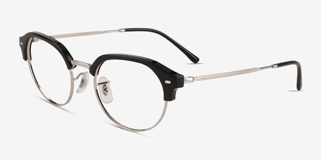 Ray-Ban RB7229 Black MetalEyeglass Frames from EyeBuyDirect, Angle View