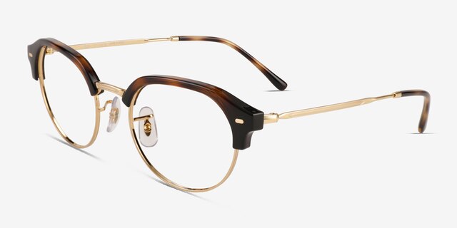 Ray-Ban RB7229 Tortoise MetalEyeglass Frames from EyeBuyDirect, Angle View