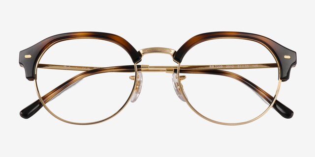 Ray-Ban RB7229 Tortoise MetalEyeglass Frames from EyeBuyDirect, Closed View