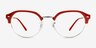 Ray-Ban RB7229 Red MetalEyeglass Frames from EyeBuyDirect, Front View