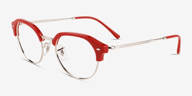 Ray-Ban RB7229 Red MetalEyeglass Frames from EyeBuyDirect, Angle View