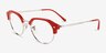 Ray-Ban RB7229 Red MetalEyeglass Frames from EyeBuyDirect, Angle View