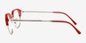Ray-Ban RB7229 Red MetalEyeglass Frames from EyeBuyDirect, Side View