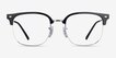 Ray-Ban RB7216 New Clubmaster Black Silver PlasticEyeglass Frames from EyeBuyDirect, Front View