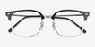 Ray-Ban RB7216 New Clubmaster Black Silver PlasticEyeglass Frames from EyeBuyDirect, Closed View
