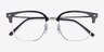 Ray-Ban RB7216 New Clubmaster Black Silver PlasticEyeglass Frames from EyeBuyDirect, Closed View