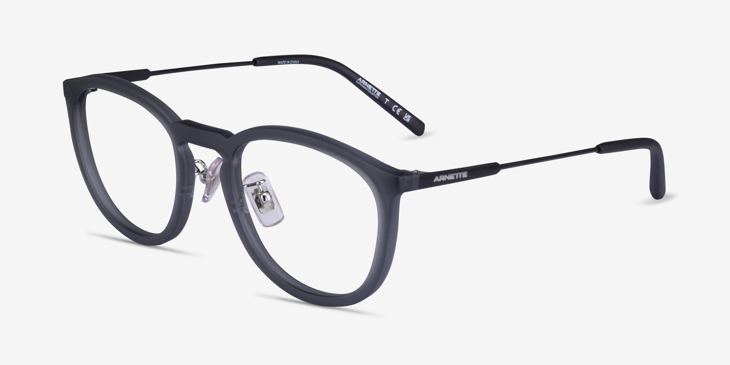 ARNETTE Tiki - Round Transparent Gray Frame Eyeglasses | Eyebuydirect