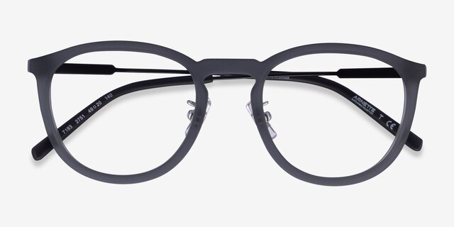 ARNETTE Tiki Transparent Gray MetalEyeglass Frames from EyeBuyDirect, Closed View