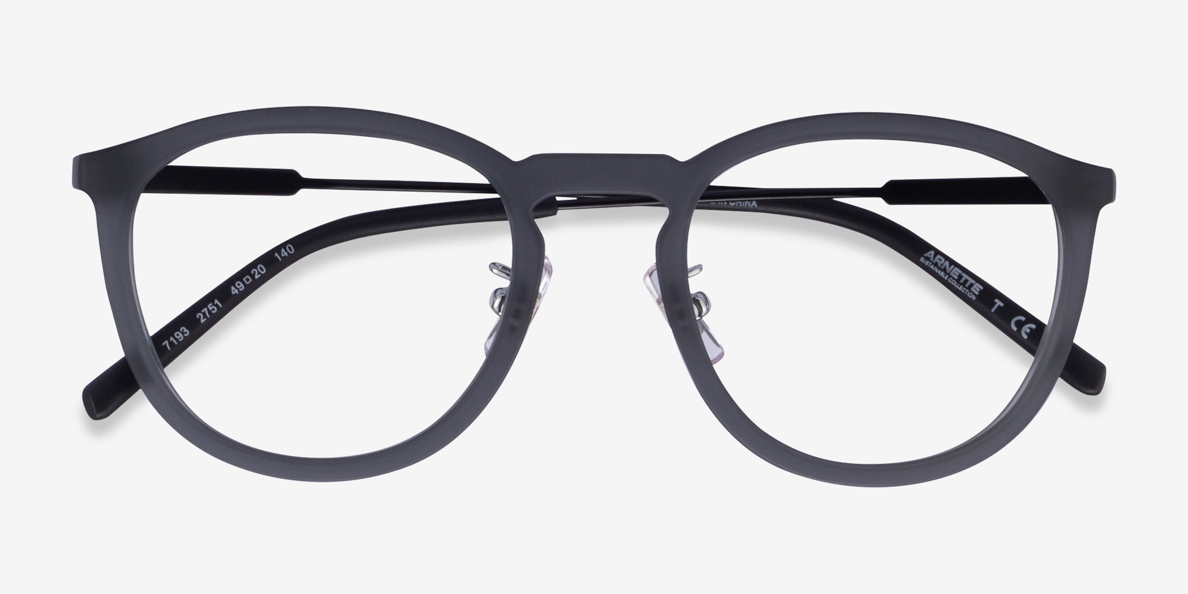 ARNETTE Tiki - Round Transparent Gray Frame Eyeglasses | Eyebuydirect